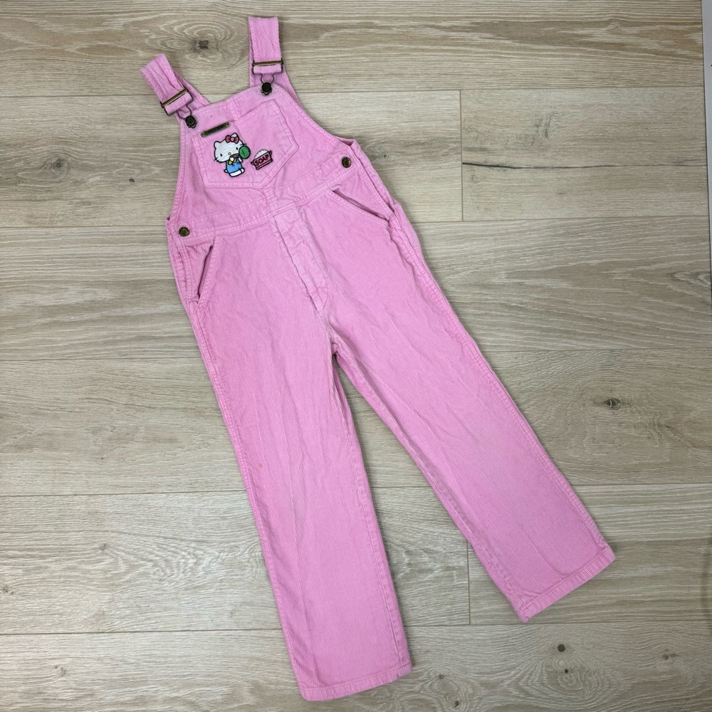 Hello Kitty Vintage Pink Corduroy Bubble Overalls